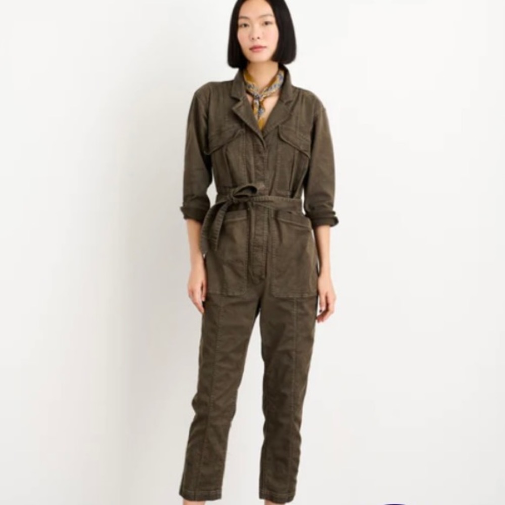 Alex Mill Botanical Dyed Expedition Jumpsuit in Washed Twill. Small